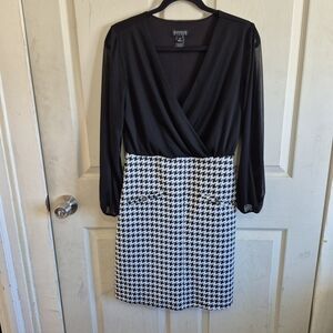 Black and White Houndstooth Dress